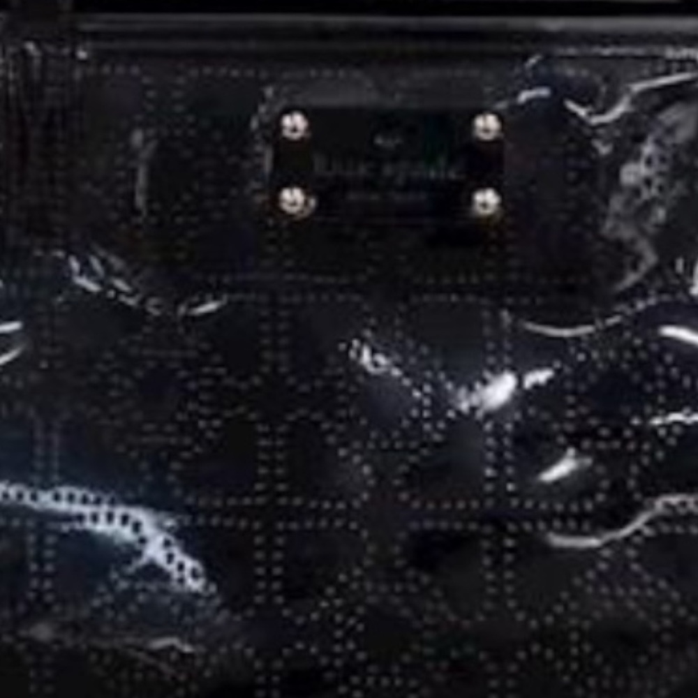 Kate Spade Harmony Black Hearts Patent Leather Tote Purse 11x10x6 - Picture 3 of 7